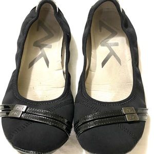 Anne Klein Black Flats
